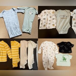 ✨ Baby Boy Neutral Bundle | Sizes 0–6M | Lot of 10+ Pieces ✨